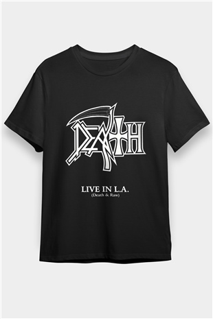Death Baskılı Unisex Siyah Tişört