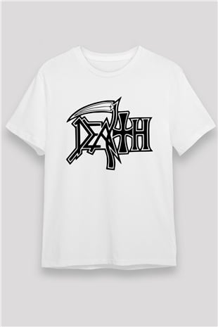 Death Beyaz Unisex Tişört T-Shirt - TişörtFabrikası