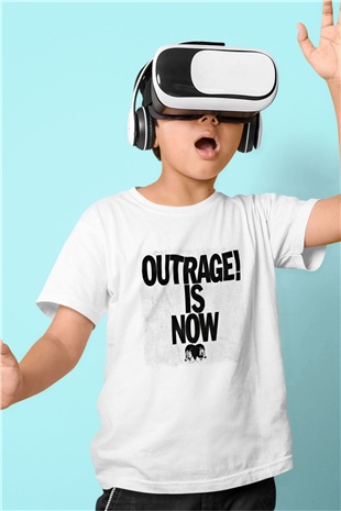 Death from Above Baskılı Unisex Beyaz Çocuk Tişört