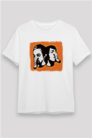 Death from Above Baskılı Unisex Beyaz Tişört