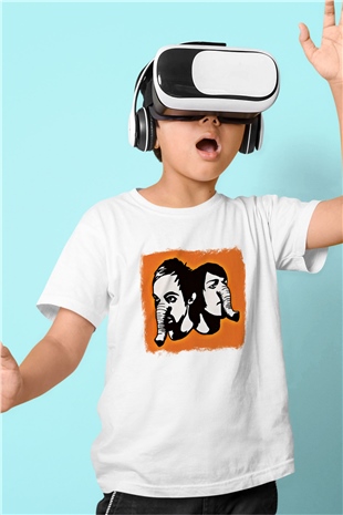 Death from Above Baskılı Unisex Beyaz Çocuk Tişört