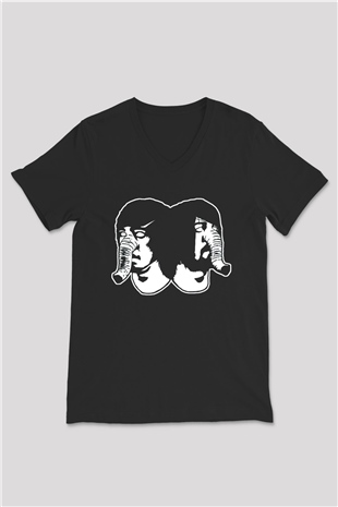 Death from Above Siyah Unisex V Yaka Tişört
