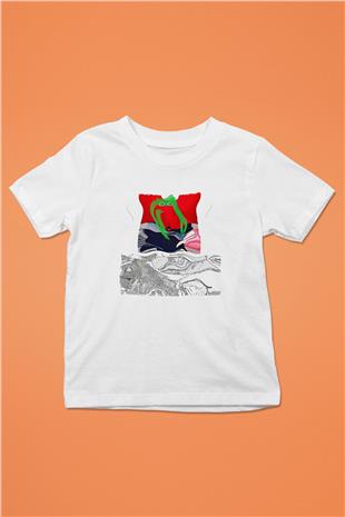 Death Grips Baskılı Beyaz Unisex Beyaz Çocuk Tişört - Tshirt