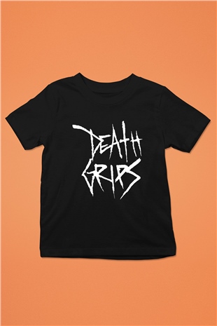 Death Grips Baskılı Unisex Siyah Çocuk Tişört - Tshirt