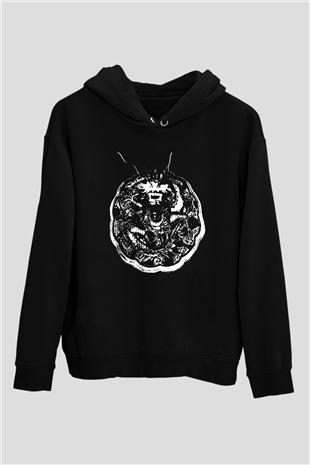Death Grips Baskılı Unisex Siyah Hoodie