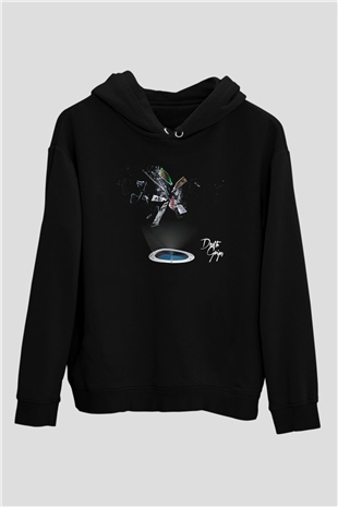 Death Grips Baskılı Unisex Siyah Hoodie