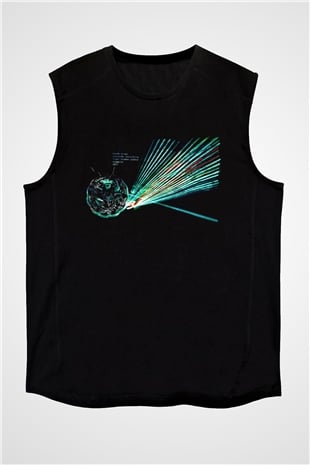 Death Grips Baskılı Unisex Siyah Kolsuz Tişört - Tshirt