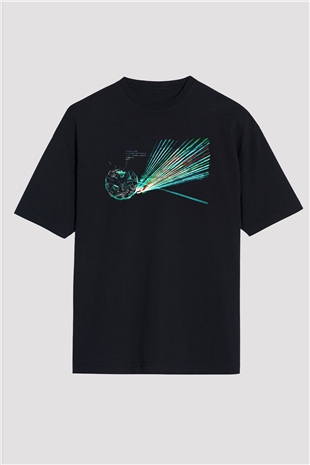 Death Grips Baskılı Unisex Siyah Oversize Tişört - Tshirt