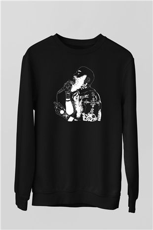 Death Grips Baskılı Unisex Siyah Sweatshirt