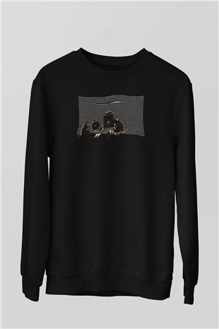 Death Grips Baskılı Unisex Siyah Sweatshirt