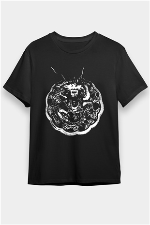 Death Grips Baskılı Unisex Siyah Tişört - Tshirt