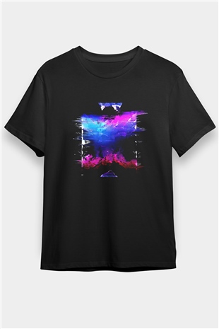 Death Grips Baskılı Unisex Siyah Tişört - Tshirt