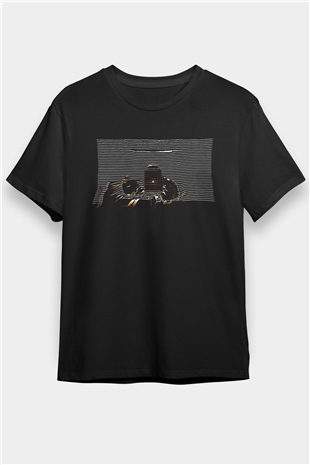 Death Grips Baskılı Unisex Siyah Tişört - Tshirt