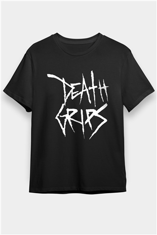Death Grips Baskılı Unisex Siyah Tişört - Tshirt
