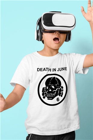 Death in June Baskılı Beyaz Unisex Çocuk Tişört