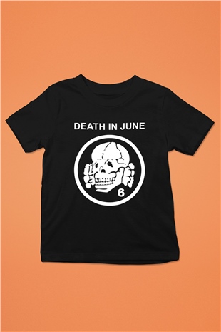 Death in June Baskılı Siyah Unisex Çocuk Tişört