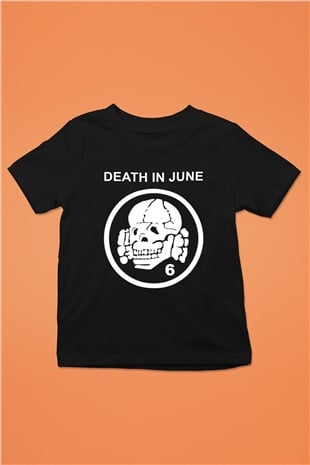 Death in June Baskılı Siyah Unisex Çocuk Tişört