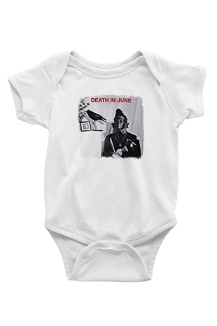 Death in June Baskılı Unisex Beyaz Bebek Body - Zıbın