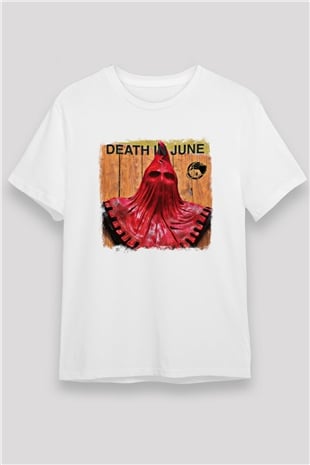 Death in June Baskılı Unisex Beyaz Tişört