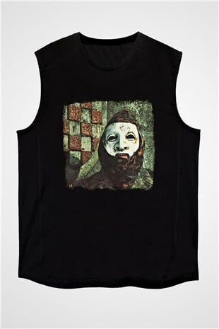 Death in June Baskılı Unisex Siyah Kolsuz Tişört