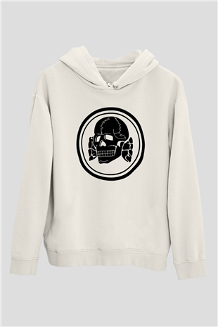 Death in June Beyaz Unisex Kapşonlu Sweatshirt