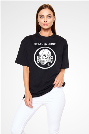 Death in June Siyah Unisex Oversize Tişört T-Shirt