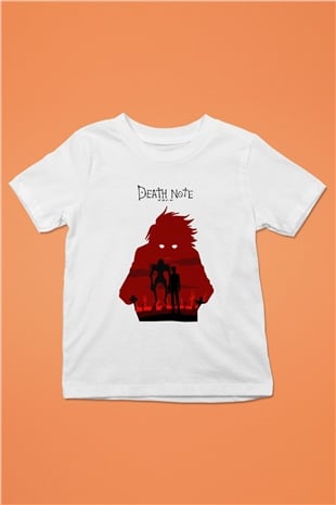 Death Note Baskılı Beyaz Unisex Çocuk Tişört