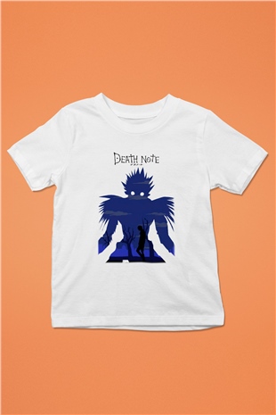 Death Note Baskılı Beyaz Unisex Çocuk Tişört