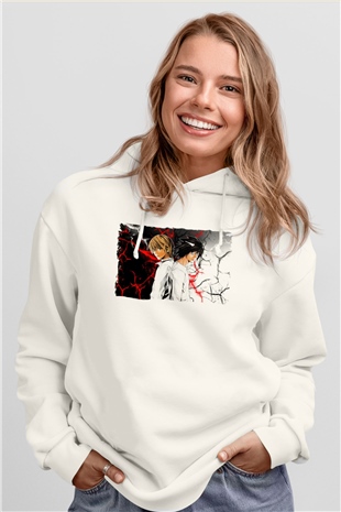 Death Note Beyaz Unisex Hoodie