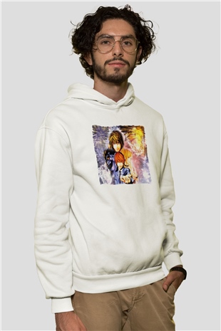 Death Note Beyaz Unisex Hoodie