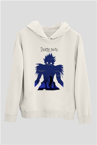 Death Note Beyaz Unisex Kapşonlu Sweatshirt