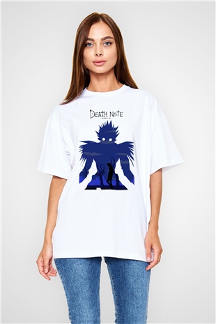Death Note Beyaz Unisex Oversize Tişört T-Shirt