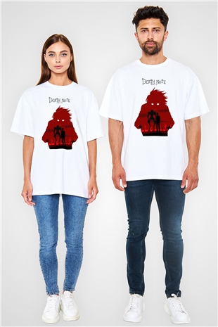 Death Note Beyaz Unisex Oversize Tişört T-Shirt