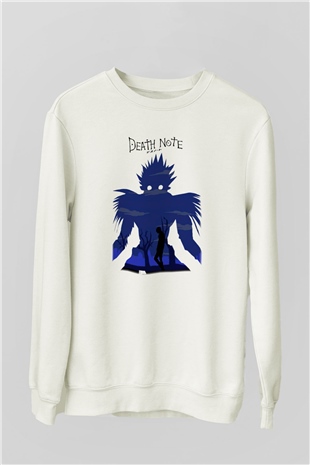 Death Note Beyaz Unisex Sweatshirt