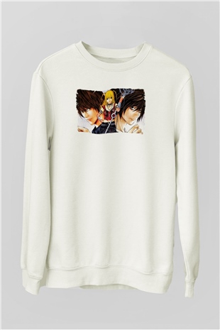 Death Note Beyaz Unisex Sweatshirt