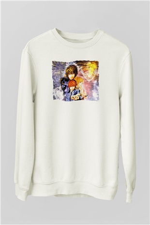 Death Note Beyaz Unisex Sweatshirt