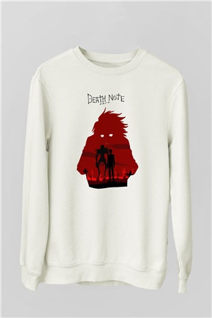 Death Note Beyaz Unisex Sweatshirt