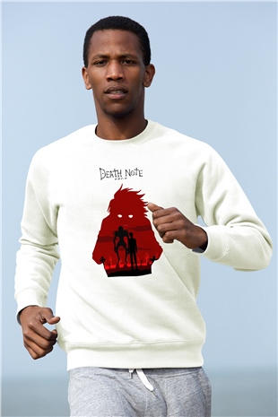 Death Note Beyaz Unisex Sweatshirt
