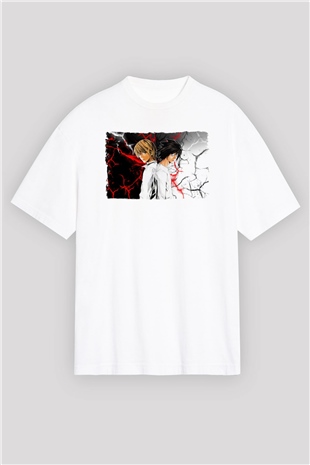 Death Note Beyaz Oversize Tişört Oversize T-shirt