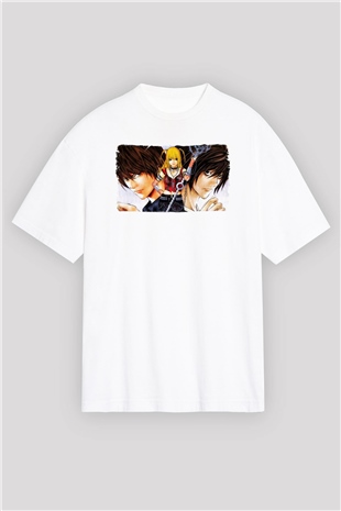 Death Note Beyaz Oversize Tişört Oversize T-shirt