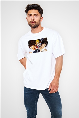 Death Note Beyaz Oversize Tişört Oversize T-shirt