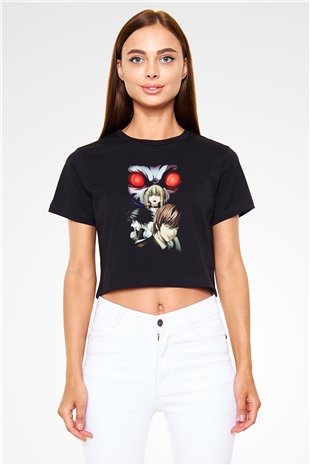 Death Note Siyah  Crop Top Tişört