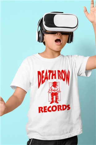 Death Row Records Baskılı Beyaz Unisex Çocuk Tişört
