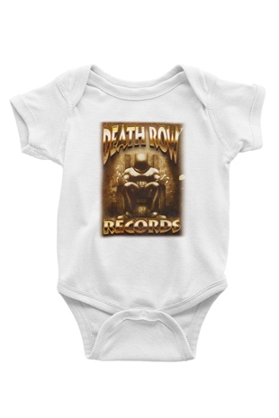 Death Row Records Baskılı Beyaz Unisex Bebek Body - Zıbın