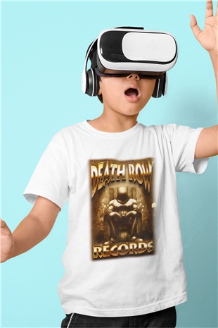Death Row Records Baskılı Beyaz Unisex Çocuk Tişört