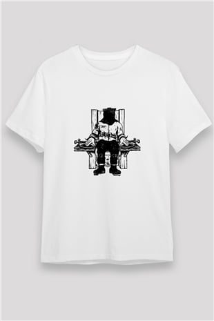 Death Row Records Baskılı Unisex Beyaz Tişört