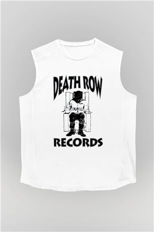 Death Row Records Beyaz Unisex Kolsuz Tişört