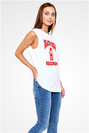 Death Row Records Beyaz Unisex Kolsuz Tişört