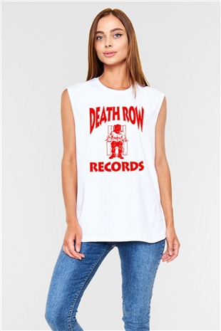 Death Row Records Beyaz Unisex Kolsuz Tişört