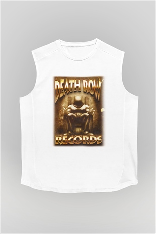 Death Row Records Beyaz Unisex Kolsuz Tişört